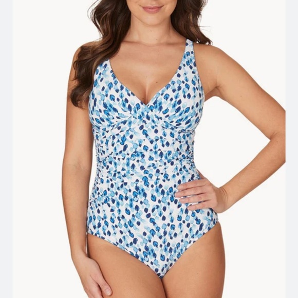 Nip Tuck Other - Nip Tuck Petal Plunge Monica One Piece Swimsuit Size 8